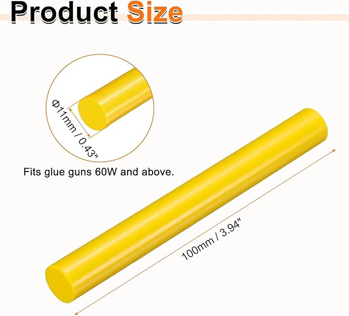 HARFINGTON 10pcs Hot Glue Sticks 0.43" Dia x 3.94" Long EVA Mini Hot Melt - Image 2