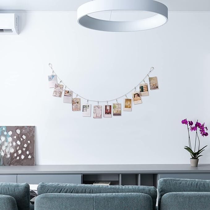 Multi-Purpose Steel Wall Hanging Photo Display Cable Wire Rod - Image 3