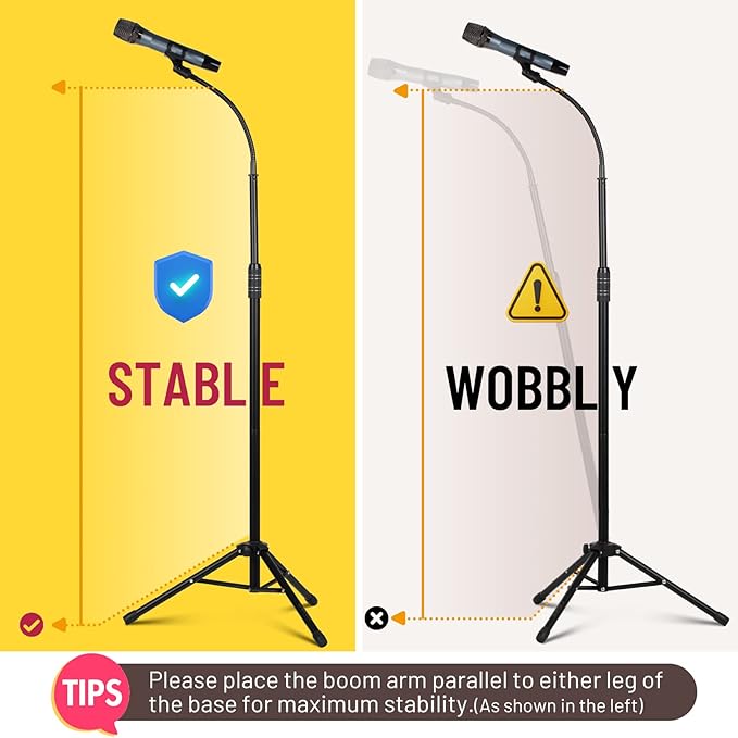 CAHAYA Dual-use Tripod Microphone Stand - Image 5