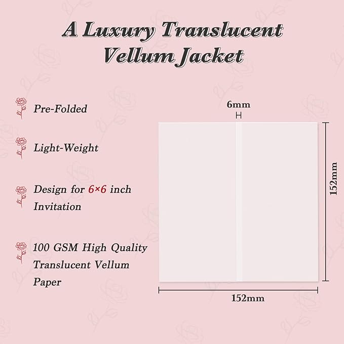 120 Pack Pre-Folded Vellum Jackets - Image 2