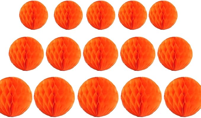 15pcs Honeycomb Balls Decorations 4'' 6'' 8'' Party Honeycomb Ball Flower by Yangeey