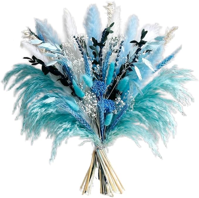 Blue Dried Flowers Bouquet - Image 2