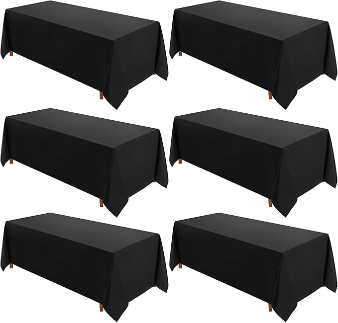VidaFete Table Cloth 6 Pack 90 * 156inch Rectangle Tablecloth Polyester by VidaFete