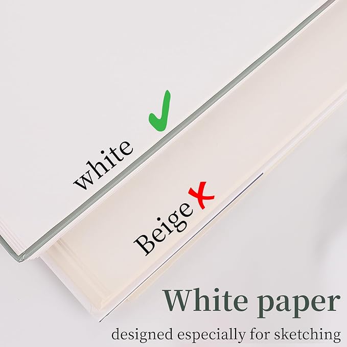 SuFly Sketch Book 9x12, Drawing Paper Pad-68lb/100gsm, Top Spiral Sketchbook - Image 5