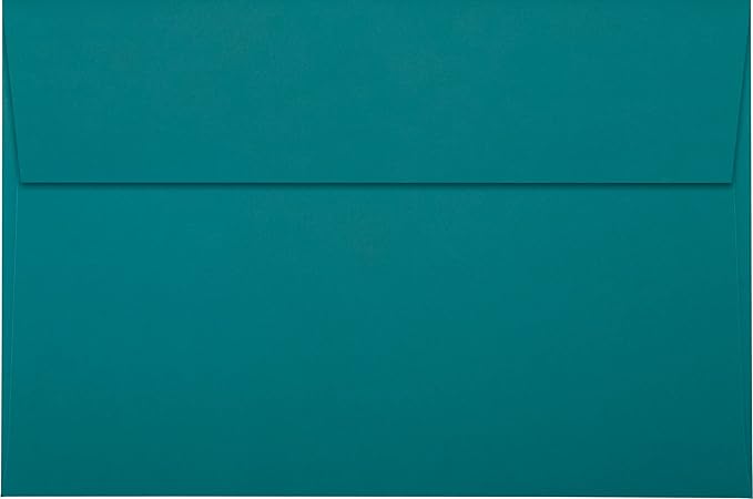 LUXPaper A9 Invitation Envelopes | Peel & Press | 5 3/4" x 8 3/4" | Teal | - Image 2