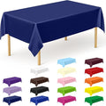 QZYL 12 PCS Navy Plastic Tablecloths, 54 in x 108 in Dinner Table Cloths by QZYL