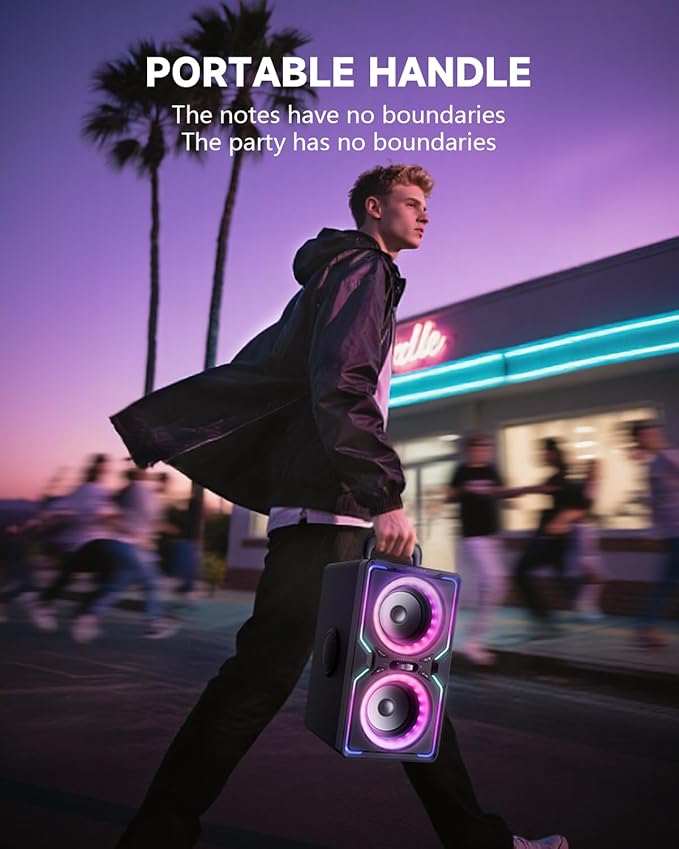 Hotlemon Large Bluetooth Speaker: 240W Peak Powerful Loud Sound - Image 3