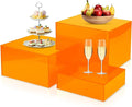 Orange Buffet Risers 3Pcs Acrylic Boxes Display Risers by LooksForwardtoSeeingYou