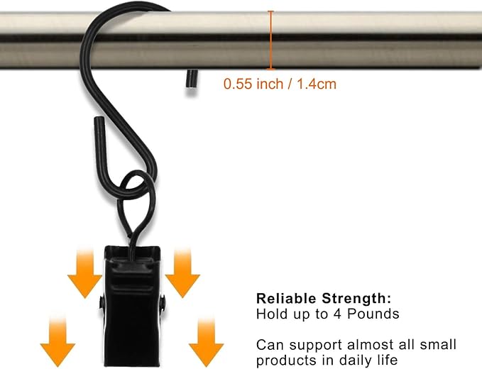 Coideal Curtain Clips Gutter Hooks, Indoor and Outdoor - Image 8