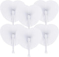 ZWIN 48 Pcs Heart Shaped Paper Fans by ZWIN
