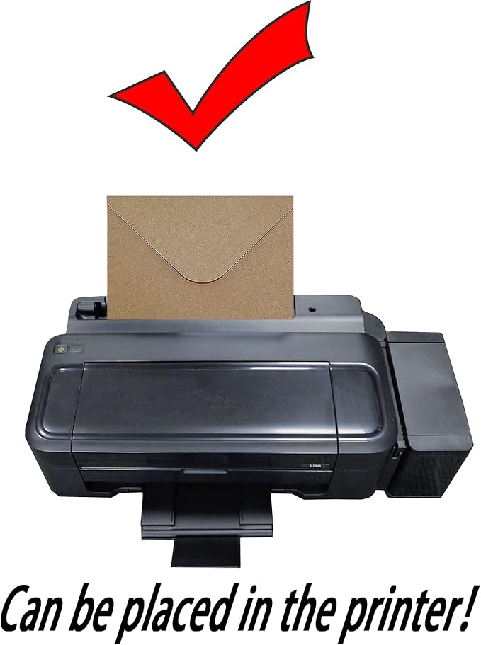 100 Qty 5.25 x 7.25 inches Printable A7 Invitation Envelopes & 100 Qty Flat - Image 4