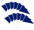12 Pack Dark Blue Pennant Flags Small Mini Hand Held Solid Color Pennant On by tibijoy
