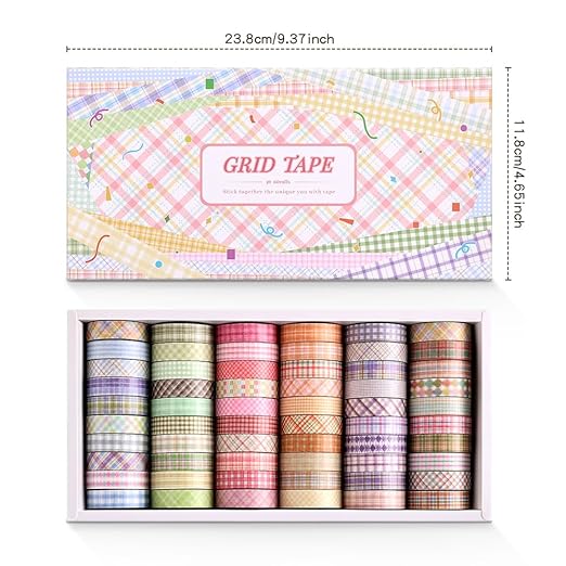 60 Rolls Cross line Theme Washi Tape Set, Writable Decorative Tapes - Image 8