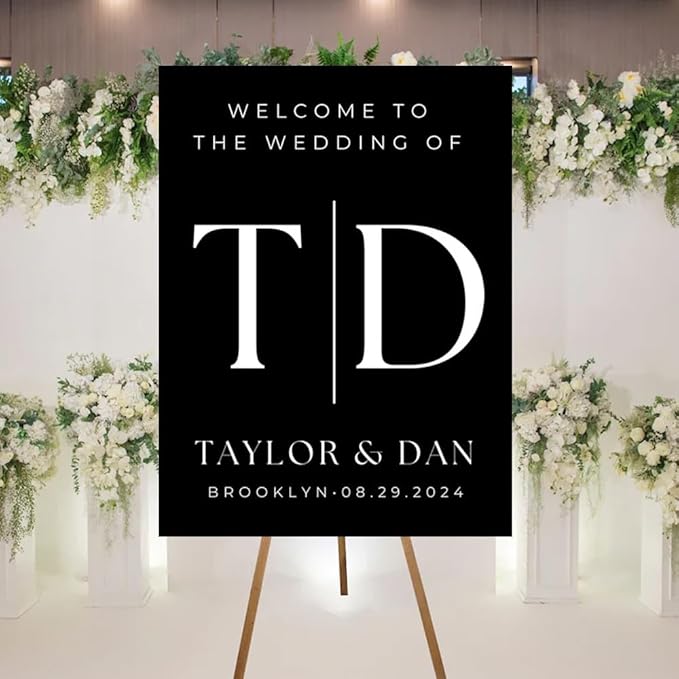 Elegant Custom Wedding Welcome Sign - Image 3
