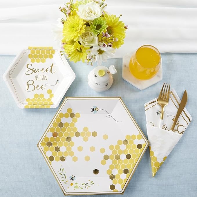 Kate Aspen Sweet as Can Bee 62 Piece Party Tableware Set - Image 2