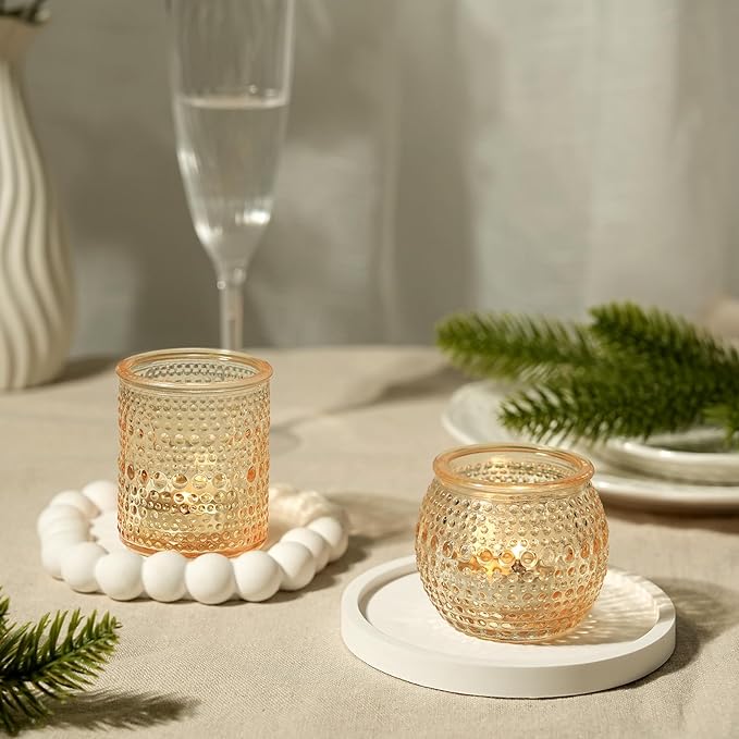 36ps Votive Candle Holders, 2x2.5inchs Gold Tea Light Candle Holders Glass - Image 3