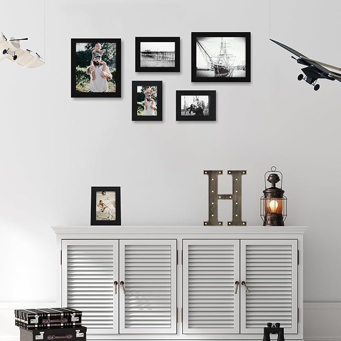 8x10 Picture Frame Set of 4, High Definition Glass Black Picture Frame - Image 2