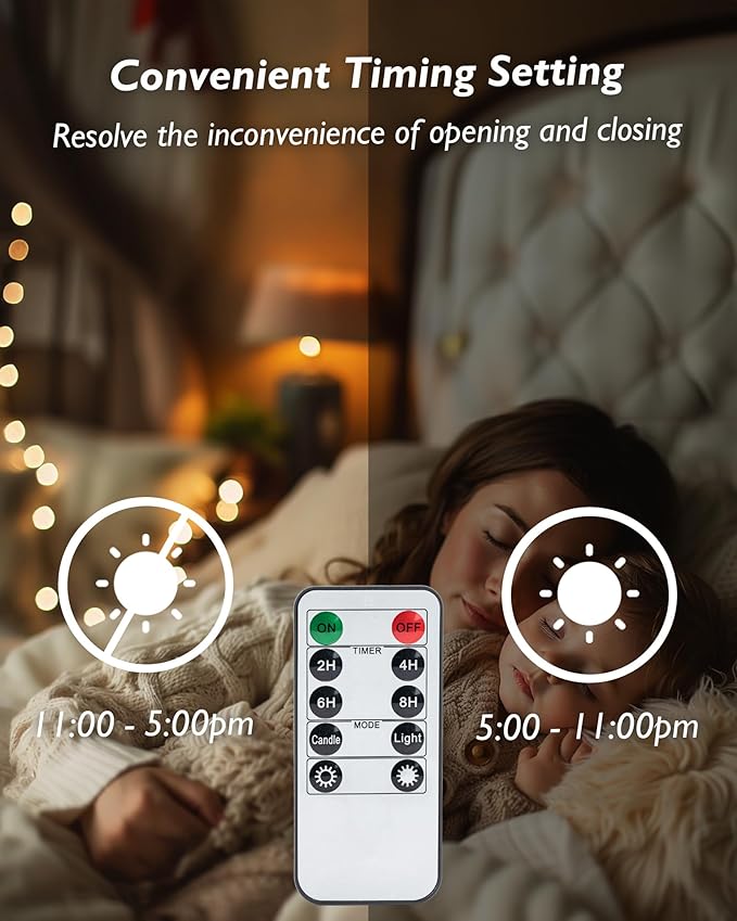 Remote Candles, 400+Hours Remote Control LED Tea Lights Votive Candle - Image 7