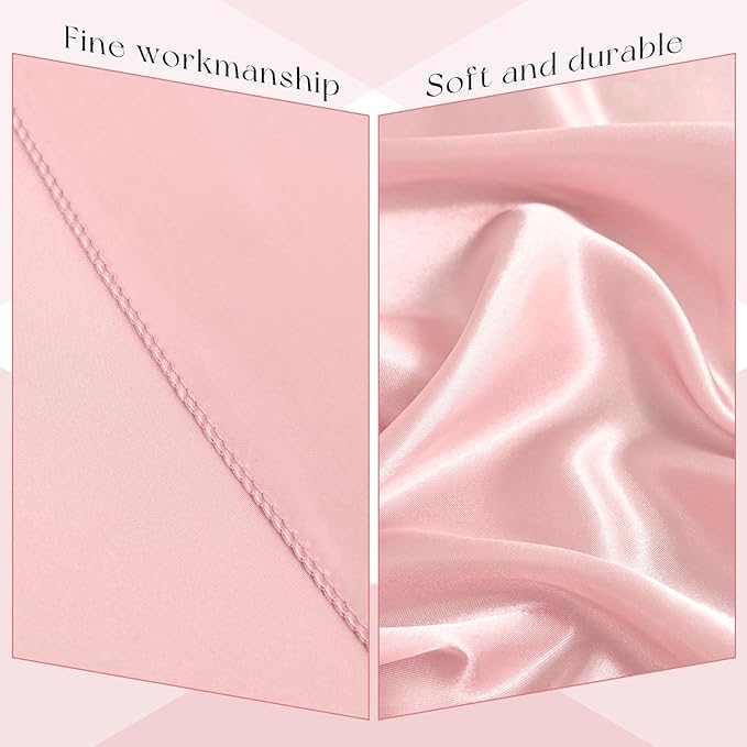10 Packs Satin Tablecloth 120 Inch Rose Gold Round Table Cloth Silk Tablecloth - Image 4