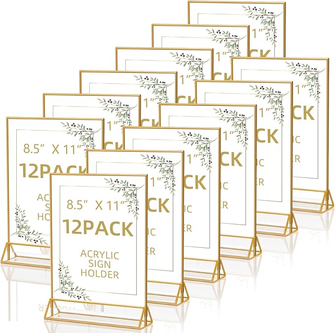 Acrylic Sign Holder 8.5X11 Double Sided Table Flyer Holder, Plastic Acrylic by PPH-SisyPurchaseNow