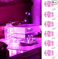 HXWEIYE 6 Pack Pink Fairy Lights Battery Operated, 7ft 20LED Mini Fairy Mason by LightUpYourHomewHXWEIYE