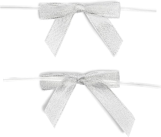 Bright Creations Mini Silver Ribbon Bows - Image 7