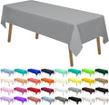 Silver Plastic Tablecloths 2 Pack Dark Gray Disposable Table Covers 54 x 108 by PartyUlyja