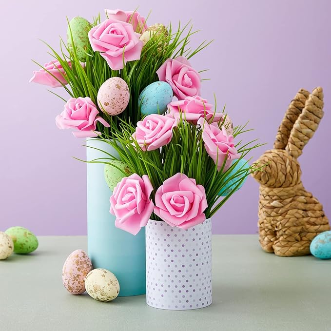 Juvale Pink Roses Artificial Flowers - Image 8
