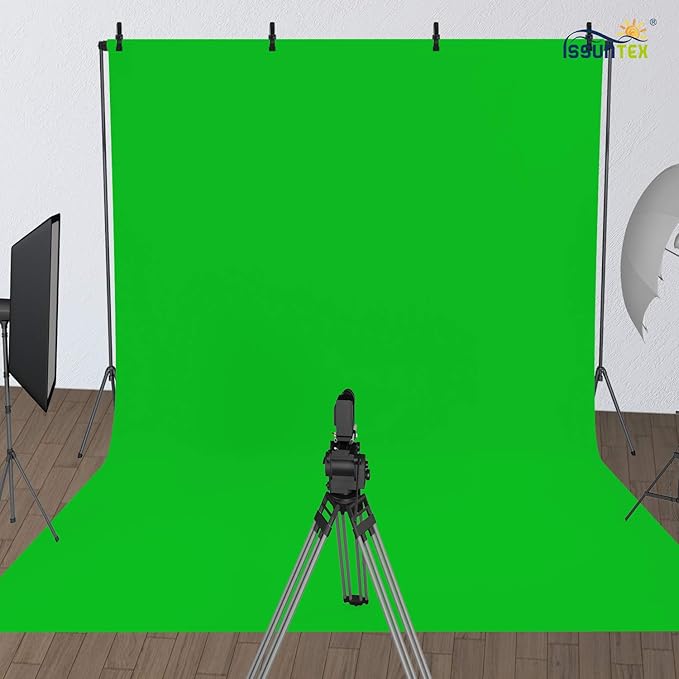 ISSUNTEX 6X9 ft Background Muslin Backdrop, Photo Studio, Collapsible High - Image 2
