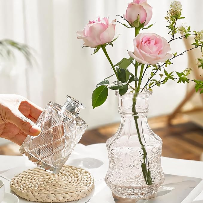 Glass Bud Vases Set of 12, Vintage Small Vases - Image 4