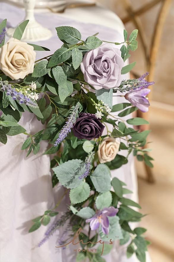 Ling's Moment 9FT Eucalyptus and Willow Leaf Garland - Image 4