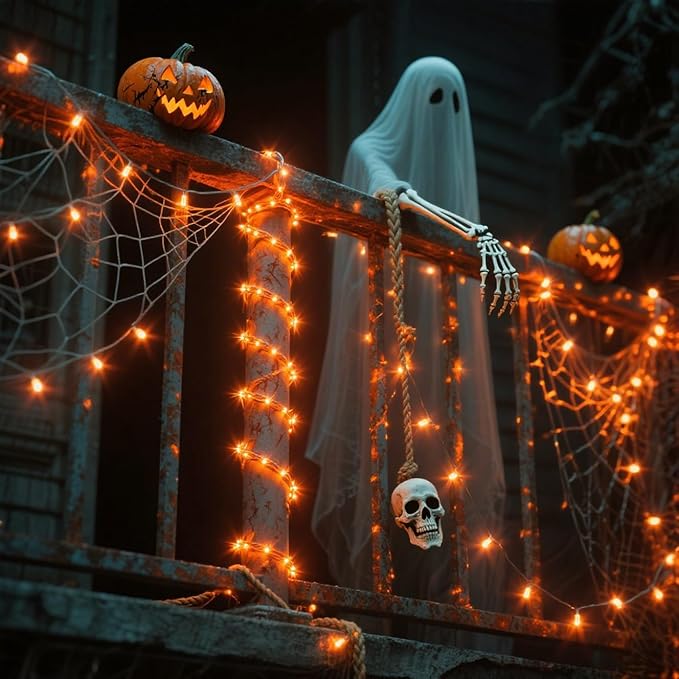 TingMiao Halloween Orange Fairy Lights Battery Operate, 7.2ft 20 LEDs String - Image 9
