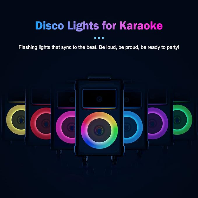JYX Karaoke Machine with 2 Wireless Mics, PA System with Remote Control - Image 4