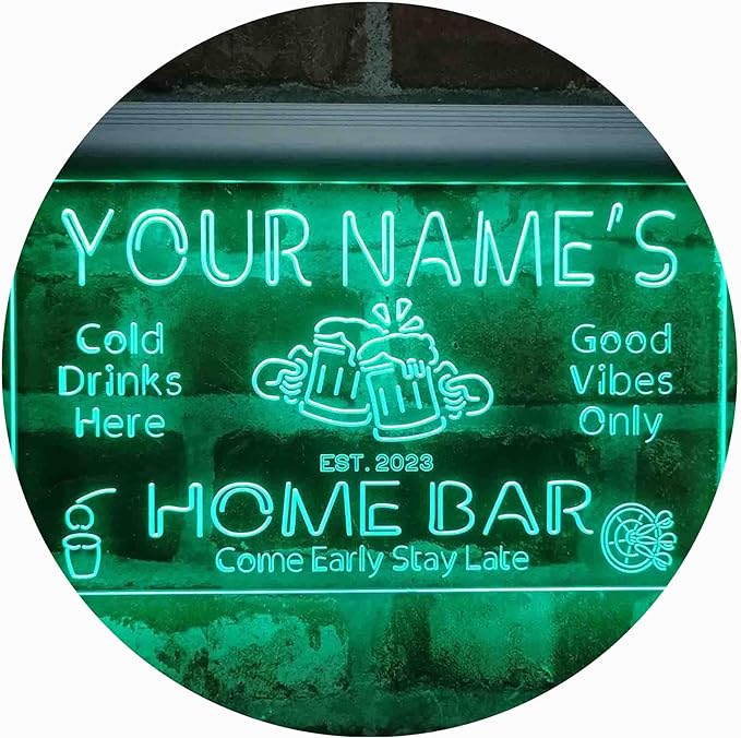 ADVPRO Personalized Your Name Custom Home Bar Beer Established Year Single by ADVPRO