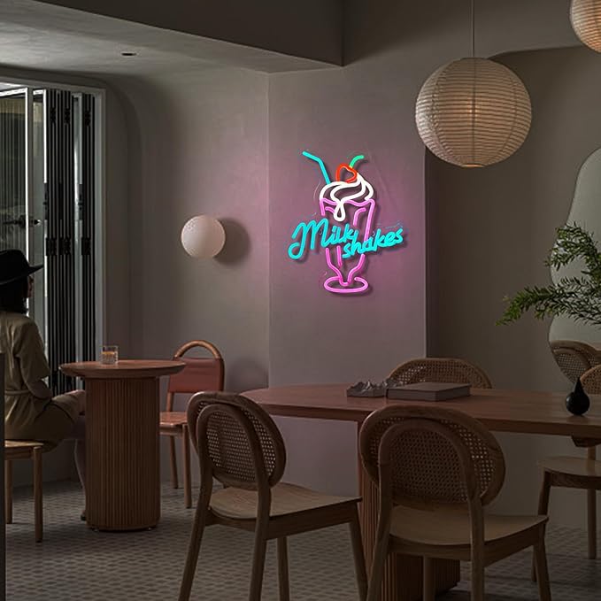 Milk Shakes Neon Signs Ice Cream Neon Light Milk Tea LED Neon Light Milk USB - Image 6