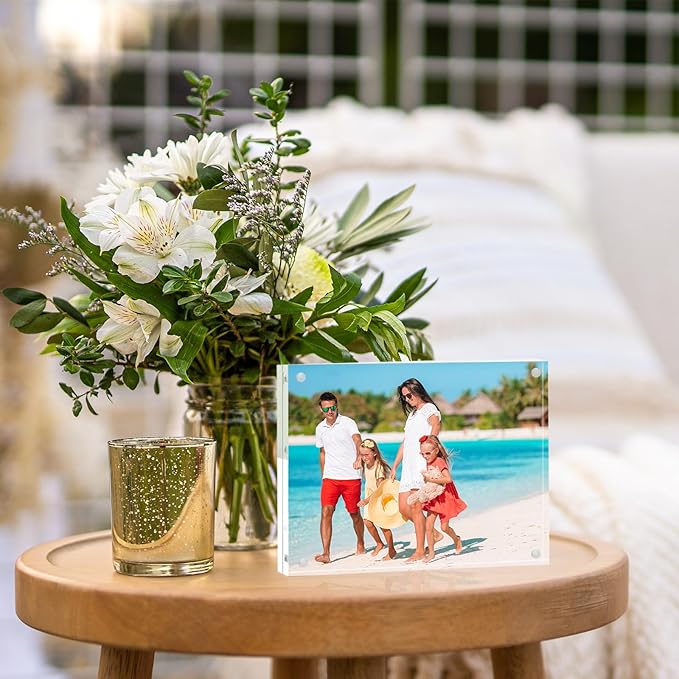 TWING 2 Pack Acrylic Picture Frame 8 x 10 Magnetic Picture Photo Frame - Image 6