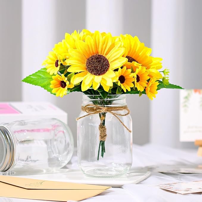 6 Set Centerpiece Table Decorations Mason Jar Table Centerpiece - Image 4