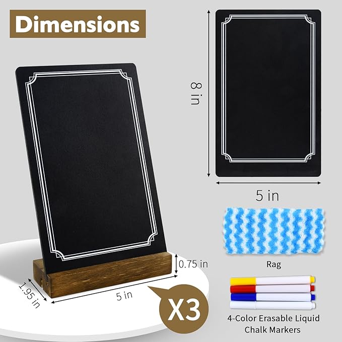 3 Pack Small Chalkboard Signs - Image 6
