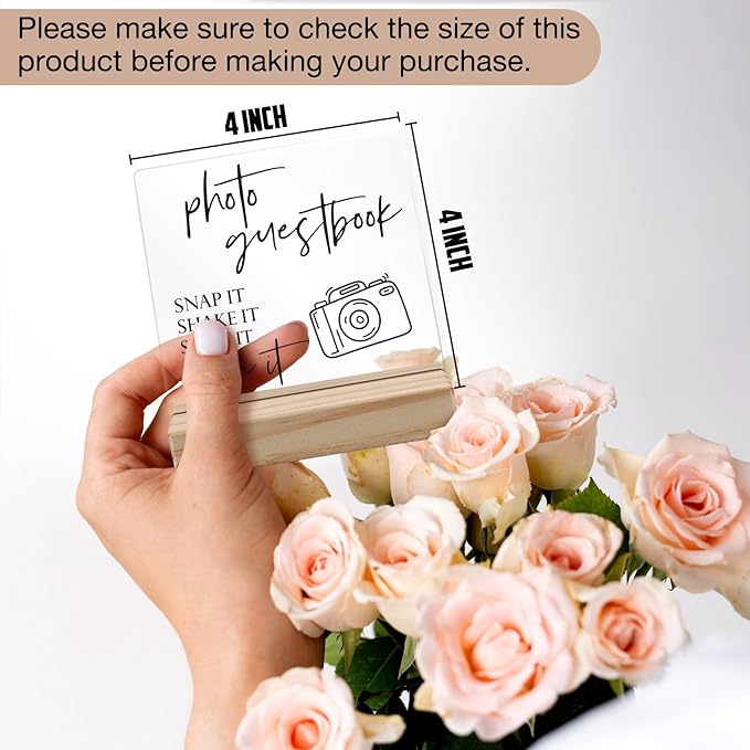 Wedding Guest Book Desk Decor, Acrylic Wedding Signs, Guest Book - Image 2