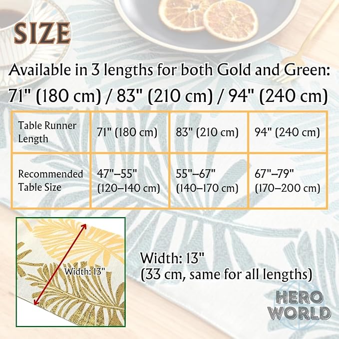 Monstera Leaf Table Runner – Elegant Fabric Table Centerpiece, Machine Washable - Image 4