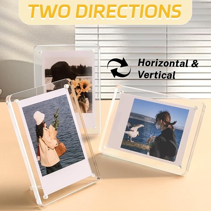 6 Pack 4x6 Acrylic Magnetic Picture Frames, Refrigerator and Desktop Photo - Image 4