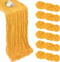 6 Pack Gold Cheesecloth Table Runner 10ft Boho Gauze Fabric Cheese Cloth Table by Pepmily