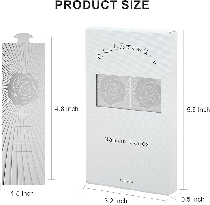 Polymer Material Reusable Napkin Band, Glue-Free Tear-Proof Water Resistant - Image 7