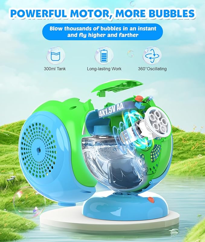 Joyfuture Bubble Machine, Automatic Bubbles Blower - Image 2