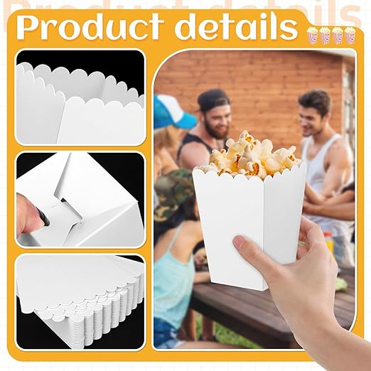 36 Pack Mini Popcorn Boxes for Party, Small Popcorn Cups Disposable for Movie - Image 3