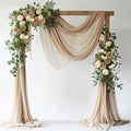 Wokceer Wedding Arch Draping Fabric Nude 28.7" x 20FT Sheer Drapes Backdrop by Wokceer