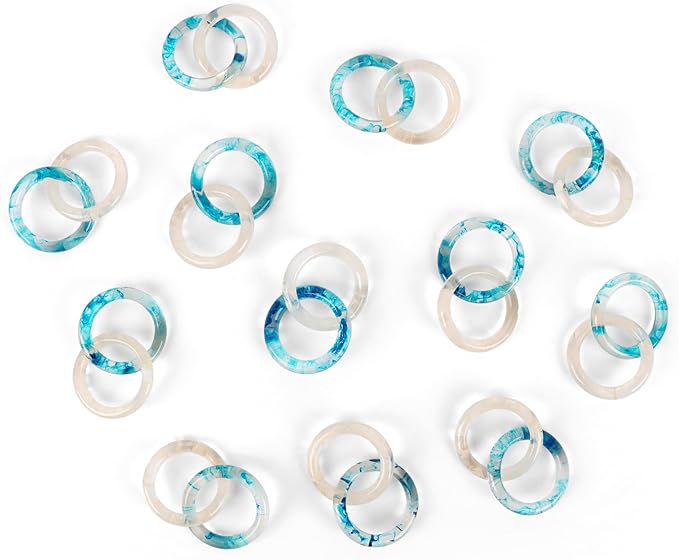 Set of 8 Epoxy Resin Napkin Ring - Image 8