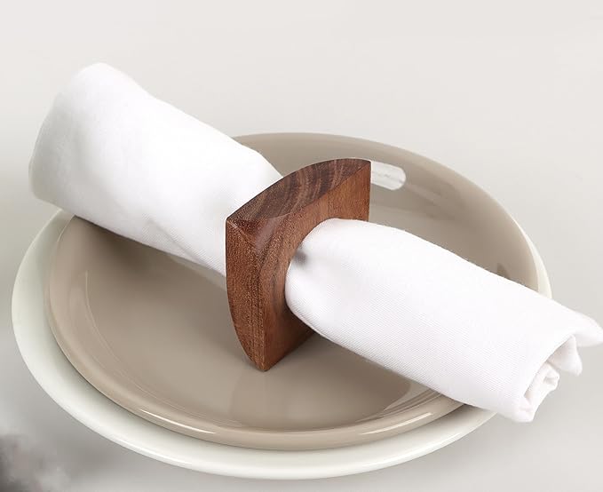 Wooden Napkin Rings Set of 12 Fall Decor - Image 8