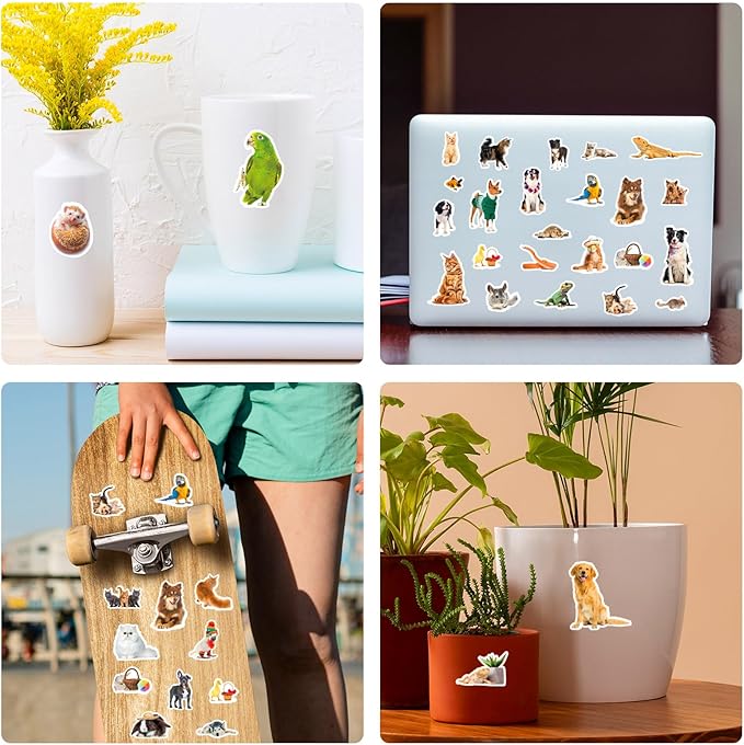 Pet Animals Stickers 660 Count Dog Cat Animal Pet Rabbit Parrot Fish Bird - Image 2