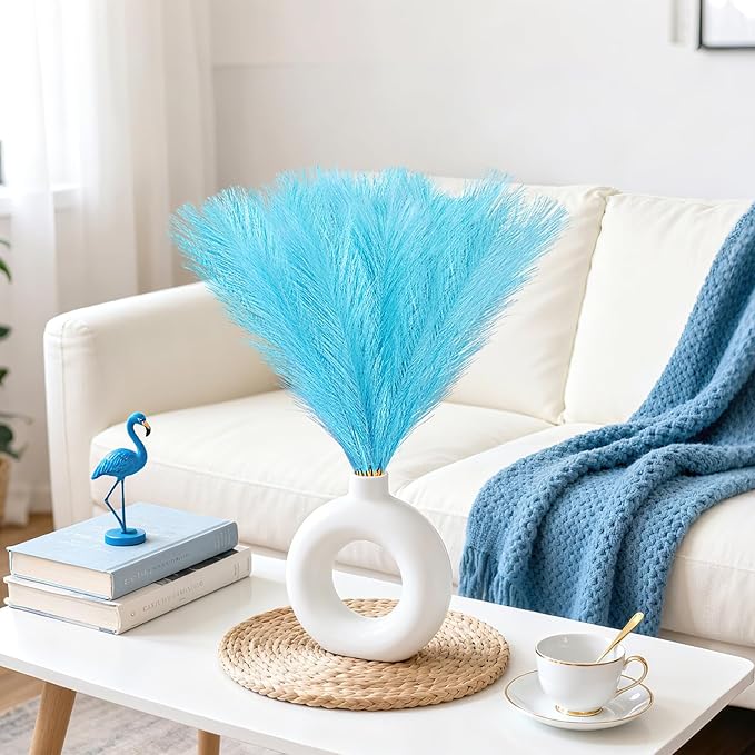 50pcs Faux Pampas Grass, 21.6" Short Artificial Pompous Grass Branches - Image 6